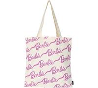 CERDÁ LIFE'S LITTLE MOMENTS -Barbie Shopping Bag - Pink - 36x39x0.4cm - 2 Handles - Made of Polyester and Cotton - Barbie Print - Original Product
