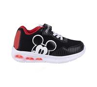 CERDÁ LIFE'S LITTLE MOMENTS Baskets Garçon Mickey Mouse avec Lumières, Fermeture Scratch et Embout Renforcé Pour Faciliter l'Indépendance et Confort, Sneaker, Noir,