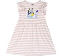 CERDÁ LIFE'S LITTLE MOMENTS Bluey Children's Dress - Pink and White - Size 4 Years - Girl's Dress - Made with 100% Cotton 145 GSM - Bluey Print - Original Product Designed in Spain