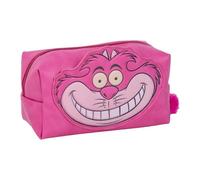 CERDÁ LIFE'S LITTLE MOMENTS -Disney Travel Toilet Bag - Pink - Large Storage Capacity - Zip Closure - Cheshire Cat Print - Original Product