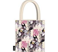 CERDÁ LIFE'S LITTLE MOMENTS -Disney Villain Shopping Bag - Black - 36x39x0.4cm - 2 Handles - Made of Polyester and Cotton - Disney Villain Print - Original Product