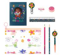 CERDÁ LIFE'S LITTLE MOMENTS Encanto 9pcs Transparent Filled Pencil Case Stationery Set Waterproof Boys Girls Kids Children School Travel Exam