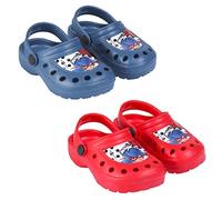 CERDÁ LIFE'S LITTLE MOMENTS Fastening Clogs for Girls Printed with Lady Bug Characters | Rubber Flip Flops with Heel Support for Safety-Official ZAG License, red, 9.5 UK Child