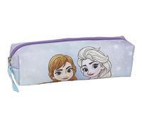CERDÁ LIFE'S LITTLE MOMENTS Frozen Pencil Case - Blue - 20x5.5x5.5cm - Made of Polyester - Zip Closure - Elsa and Anna Print - Original Product Designed in Spain, Light Blue, Pencil Case