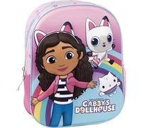 CERDÁ LIFE'S LITTLE MOMENTS - Gabby's Dollhouse Children's Backpack - Pink - Zipper Closure - 25x31x10 cm - Children's Backpack with 3D Details - Padded Handles - Original Product