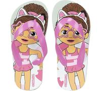 CERDÁ LIFE'S LITTLE MOMENTS Gabby's Dollhouse Children's Flip Flops - White and Pink - Size 8 - Made of 100% EVA - Finger Flip Flops for Boys and Girls - Original Product Designed in Spain