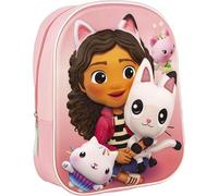 CERDÁ LIFE'S LITTLE MOMENTS Gabby's Dollhouse School Bag - Zip Closure - 25 x 31 x 10 cm - Children's Backpack with 3D Details - Padded Shoulder Straps - Original Product Designed in Spain