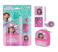 CERDÁ LIFE'S LITTLE MOMENTS Gabby's Dollhouse Stationery Set with Mini Backpack, Notebook, Pen and Stickers - Children's School Kit Complete with Accessories by Gabby's Dollhouse