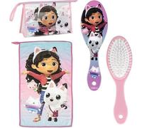 CERDÁ LIFE'S LITTLE MOMENTS Gabby's Dollhouse Travel Toiletry Bag, Comb, Towel and Toiletry Bag for Kids - Portable Body Hygiene Kit for Girls and Gabby's Dollhouse Fans