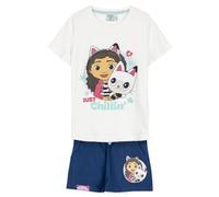 CERDÁ LIFE'S LITTLE MOMENTS Girl's Gabby's Dollhouse T-Shirt and Shorts, Blue and White, Estándar