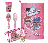 CERDÁ LIFE'S LITTLE MOMENTS Girl's LOL Surprise Complete Kids Toiletry Bag-Official MGA License, Pink, Especialmente recomendado para niños de 2 a 8 años