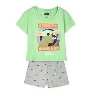 CERDÁ LIFE'S LITTLE MOMENTS Girl's Mandalorian 100% Cotton 2-Piece [T-Shirt + Pants Children's Pyjamas ] -Official Star Wars Licence, Light Green, 4 Years