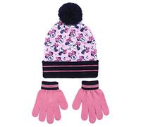 CERDÁ LIFE'S LITTLE MOMENTS Girl's Minnie Mouse 2 Piece Pink Winter Hat and Gloves Set-Official License, Rosa, One Size
