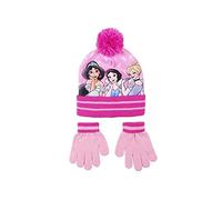 CERDÁ LIFE'S LITTLE MOMENTS Girl's Princess 2 Piece Pink Winter Hat and Gloves Set-Official License, Rosa, One Size