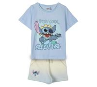 CERDÁ LIFE'S LITTLE MOMENTS Girl's Stitch T-Shirt and Shorts, White and Blue, Estándar