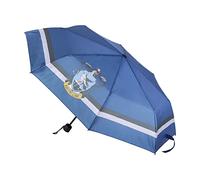 CERDÁ LIFE'S LITTLE MOMENTS Harry Potter Foldable Umbrella - Blue with Ravenclaw Logo - Manual Opening - Made of 100% Polyester with Fibreglass Frame - Original Product Designed in Spain