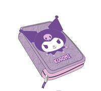 CERDÁ LIFE'S LITTLE MOMENTS Hello Kitty Kuromi Kids Pencil case with 2 Zip compartments Filled with Stationery for School, Art and Travel