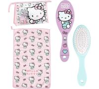 CERDÁ LIFE'S LITTLE MOMENTS Hello Kitty Toiletry Bag with Comb, Pencil Case and Towel | Hello Kitty Toiletry Bag for Girls and Women, Ideal for Travel and Gift, Officially Licensed and Unique Design