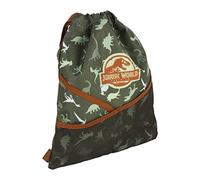 CERDÁ LIFE'S LITTLE MOMENTS - Jurassic Park's Sack Style Backpack with Elastic Mesh Front Pocket and Adjustable Opening Line Explorer - Official Universal Studios License, Green, green, Normal