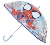 Spidey Bubble Umbrella - Manual Opening - Transparent with Spiderman Print - Made in 100% POE with Fibreglass Structure - Original Product Designed in Spain, red, Mediana, Modern