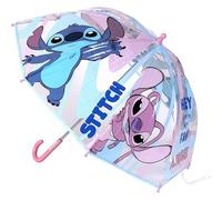 CERDÁ LIFE'S LITTLE MOMENTS Lilo & Stitch Bubble Umbrella - Stitch and Angel Printed Design - Manual Opening - Made of 100% POE with Fibreglass Frame - Original Product Designed in Spain