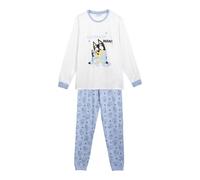 CERDÁ LIFE'S LITTLE MOMENTS Long Single Jersey Fleece Set Soft-Pyjamas Bluey Exclusive Set Unisex Adult, blue, L