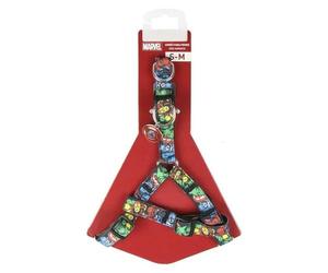 Cerda Life'S Little Moments Marvel Dog harness with personalised dog tag - Official Disney Marvel Licensed,M-L