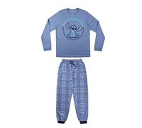 CERDÁ LIFE'S LITTLE MOMENTS Men's Hombre de Lilo Y Stitch-Pijama Familiar A Juego 100% Algodón-Licencia Oficial Disney Matching Family Pajamas Cotton-Official License, Bleu, XXL