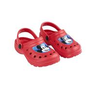 CERDÁ LIFE'S LITTLE MOMENTS Mickey Mouse Clogs - Red - UK Size 7/8 JNR - Front Print - Children's Clogs Made in EVA - Original Product Designed in Spain