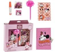 CERDÁ LIFE'S LITTLE MOMENTS Minnie Diary Set - Children's Diary with Fuzzy Pen, Stickers and Minnie Mouse Themed Accessories for Creative Girls Who Love to Write, Draw and Customize Their Own World