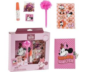 CERDÁ LIFE'S LITTLE MOMENTS Minnie Diary Set - Children's Diary with Fuzzy Pen, Stickers and Minnie Mouse Themed Accessories for Creative Girls Who Love to Write, Draw and Customize Their Own World