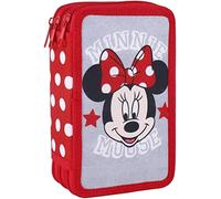 CERDÁ LIFE'S LITTLE MOMENTS - Minnie Mouse 3 Compartment School Pencil Case for Girls - Official Disney Licence, Multicoloured, 12.5 X 19.5 X 6.5 CM, Classic