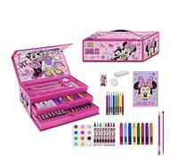 CERDÁ LIFE'S LITTLE MOMENTS Minnie Mouse Colouring Box - Includes Markers, Watercolours and Coloured Pencils - With Sketch Book - Original Product Designed in Spain