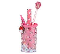 CERDÁ LIFE'S LITTLE MOMENTS Minnie Pencil Holder Stationery Set - Decorative School Set with Disney Design, Ideal for Children's Desks and Pink Fashion Fans, Minnie, One Size, Licence