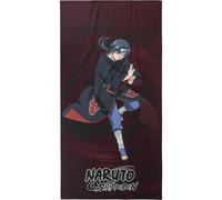 CERDÁ LIFE'S LITTLE MOMENTS Naruto Children's Towel - Maroon and Black - 70x140 cm - Made with 100% Polyester 240 gsm - Small Towel - Itachi Uchiha Print - Original Product Designed in Spain