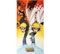 CERDÁ LIFE'S LITTLE MOMENTS Naruto Children's Towel - Multicolour - 70x140 cm - Made with 100% Cotton 320 gsm - Small Towel - Naruto and Minato Print - Original Product Designed in Spain