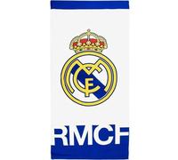 CERDÁ LIFE'S LITTLE MOMENTS Official Real Madrid Club Crest Towel with Iconic Colours - Real Madrid Beach & Bath Towel Ideal for White Team Fans With Style & Comfort