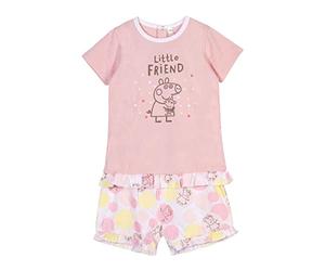 CERDÁ Life's Little Moments Peppa Pig 100% Cotton 2 Piece [ T-Shirt + Pants Girl Pyjamas ] -Officially Licensed Hasbro, Pink, Standard for Girls