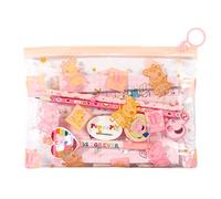 CERDÁ LIFE'S LITTLE MOMENTS Peppa Pig 9pcs Transparent Filled Pencil Case Stationery Set Waterproof Boys Girls Kids Children School Travel Exam