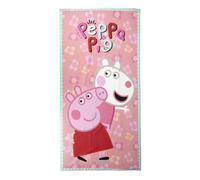 CERDÁ LIFE'S LITTLE MOMENTS Peppa Pig Children's Towel - Pink - 70x140 cm - Made with 100% Polyester 250 gsm - Small Towel - Peppa Pig and Suzy Print - Original Product Designed in Spain