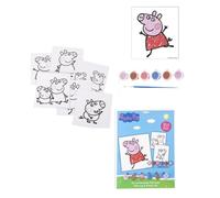 CERDÁ LIFE'S LITTLE MOMENTS, Peppa Pig Colouring Book, Peppa Pig Paint by Numbers Kit for Children, Includes Brush and 6 Colours, Fun & Educational Craft Activity