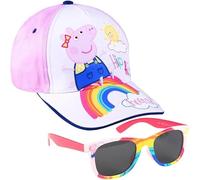CERDÁ LIFE'S LITTLE MOMENTS Peppa Pig Sunglasses and Cap Set - Age 2 to 5-400 UV Protection and Category 3 Filter - Children's Cap with Velcro Fastening - Original Product Designed in Spain