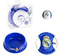 CERDÁ LIFE'S LITTLE MOMENTS Real Madrid Welcome Pet Set - Official Pet Accessories Kit, Includes Toy, Feeder and Plaque
