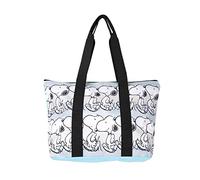 CERDÁ LIFE'S LITTLE MOMENTS Snoopy Beach Bag - Zip Closure - 47 x 33 x 15 cm - Canvas Bag with Long Handles - Design Printed on Canvas - Original Product Designed in Spain