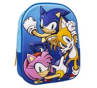 CERDÁ LIFE'S LITTLE MOMENTS Sonic School Bag - Zip Closure - 25 x 31 x 10 cm - Children's Backpack with 3D Details - Padded Shoulder Straps - Original Product Designed in Spain