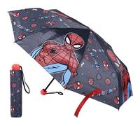 CERDÁ LIFE'S LITTLE MOMENTS - Spiderman Boy's Folding Umbrella - Manual Opening with Anti-Wind Mechanism and Protection on the Rods for Added Safety - Official Marvel License, grey, One Size, 10
