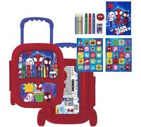 CERDÁ LIFE'S LITTLE MOMENTS Spidey Trolley Coloreable Stationery Set - Children's School Kit with Wheels and Accessories by Spidey and Friends | Includes Stickers, Colors and Activities