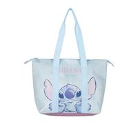 CERDÁ LIFE'S LITTLE MOMENTS Stitch Beach Bag - Blue Colour - 47x33x15cm - Made in Polyester - Fabric Bag with Zipper - Spacious Main Compartment - Original Product Designed in Spain