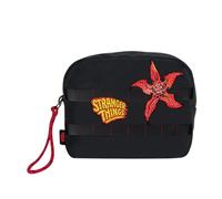 CERDÁ Life's Little Moments Stranger Things Travel Toiletry Bag - Black - Large Storage Capacity - Zip Closure - Original Product