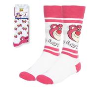 CERDÁ LIFE'S LITTLE MOMENTS Unisex Kids/Adult's Calcetines Lotso 36/43 Cómodos Y Suaves Diseños Divertidos Fans, 1 Toy Story Sock White and Pink, 36-43